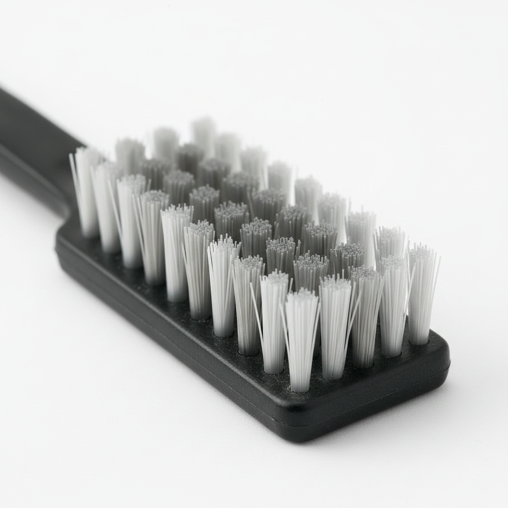 Brosse nettoyage infuseur expresso - zoom gros plan poils