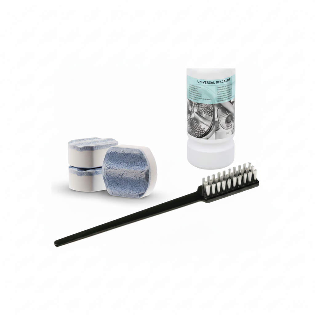 Kit entretien expresso - zoom pastilles détartrantes, détartrant liquide AEG et brosse